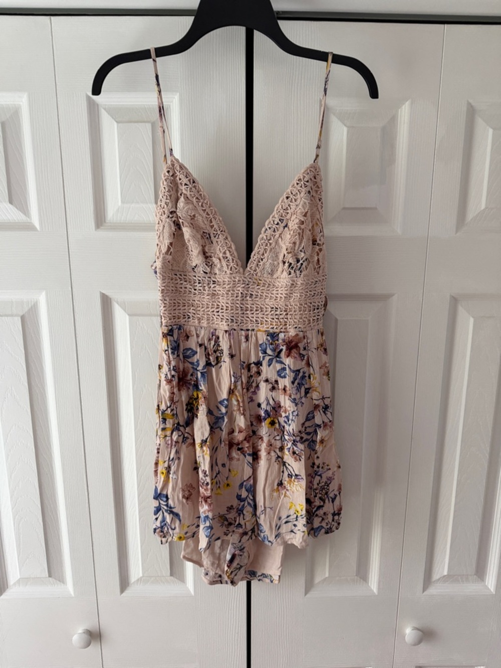 ILLA ILLA Blush Floral Lace Romper